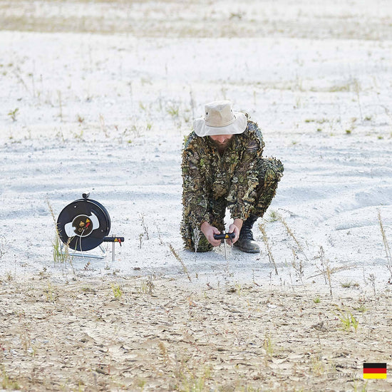 OKM GeoSeeker Mini water detector in use